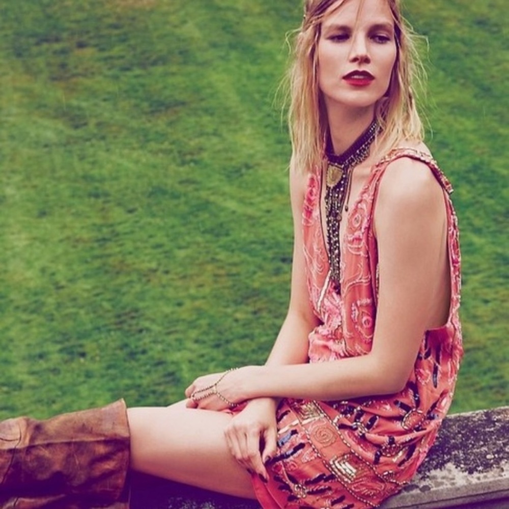Free People Beaded Shift Dress
